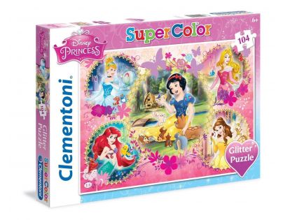 Clementoni 20134 Princezné glitter 104 ks