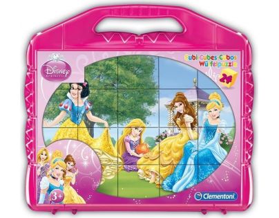 Clementoni Disney Princess Kostky v kufříku 24 ks