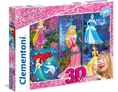 Clementoni Disney Princess Puzzle 3D Vision 104 dielikov