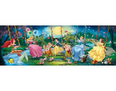 Clementoni Disney Puzzle Panorama Princezny na houpačkách 1000d