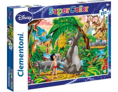 Clementoni Disney Supercolor Kniha Džunglí Puzzle 250 dílků