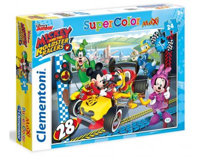 Clementoni Disney Supercolor Maxi Puzzle Mickey pretekár 24 dielikov