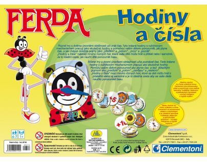 Clementoni 99775 - Ferda Hodiny a čísla