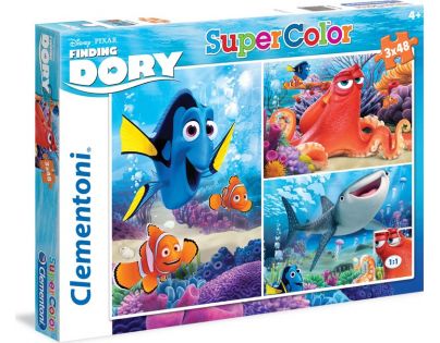 Clementoni Hledá se Dory Puzzle Supercolor 3x48d
