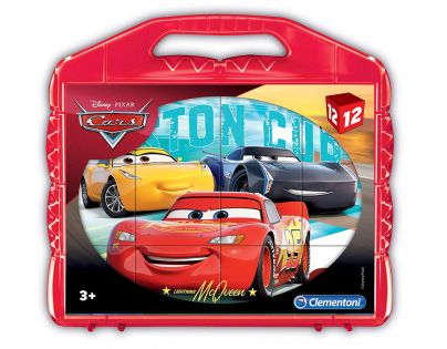 Clementoni Kocky Kufrík 12 kociek Cars
