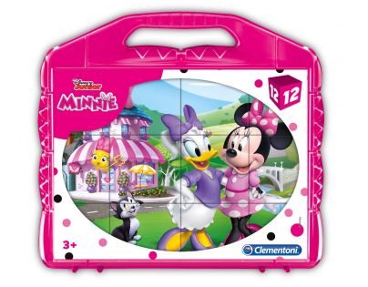 Clementoni Kocky v kufríku Minnie 12 kostek - Poškodený obal