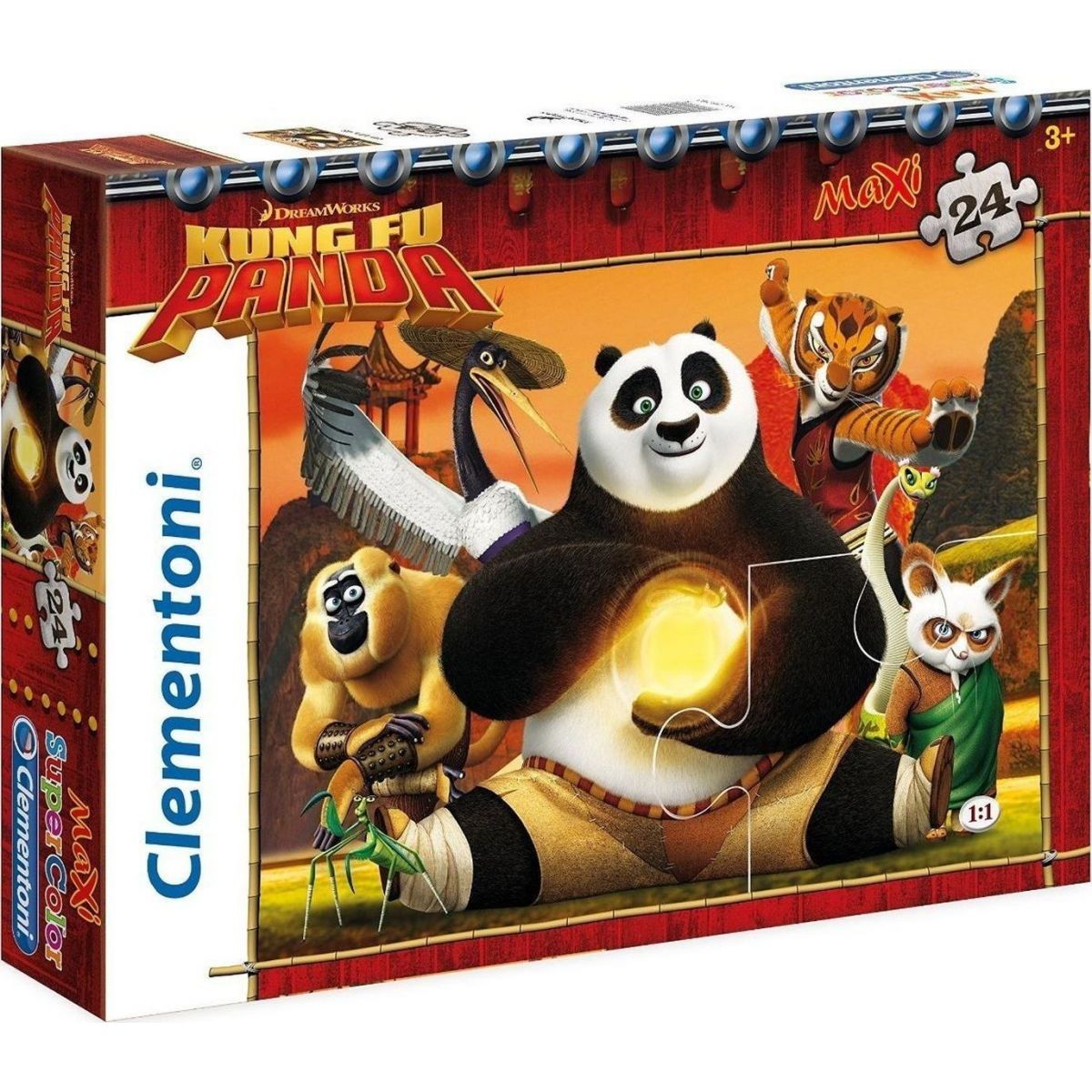 Clementoni Kung Fu Panda Supercolor Maxi 24 dílků
