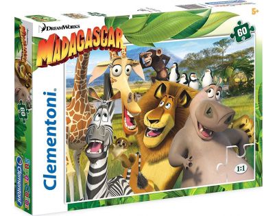 Clementoni Madagaskar Supercolor Puzzle 60 dielikov