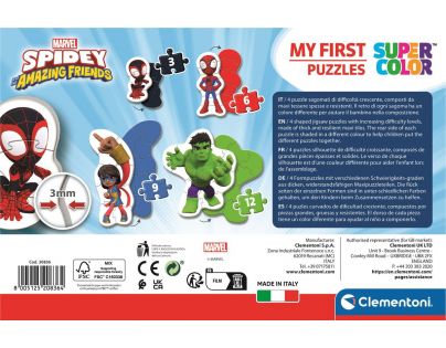 Clementoni Moje prvé puzzle 3, 6, 9 a 12 dielikov Spidey Marvel