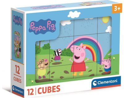 Clementoni Obrázkové kocky 12 ks Prasiatko Peppa