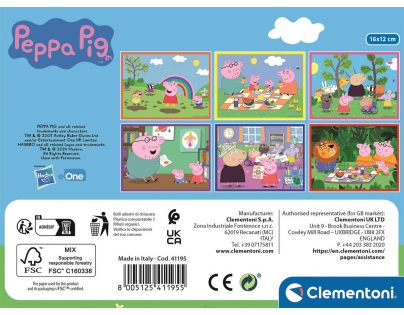 Clementoni Obrázkové kocky 12 ks Prasiatko Peppa