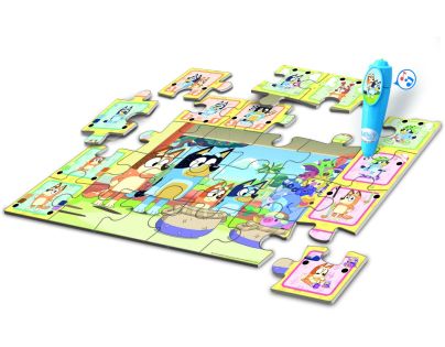 Clementoni Podlahové puzzle s interaktívnym perom Bluey