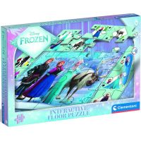 Clementoni Podlahové puzzle s interaktívnym perom Ľadové kráľovstvo