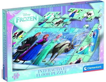 Clementoni Podlahové puzzle s interaktívnym perom Ľadové kráľovstvo