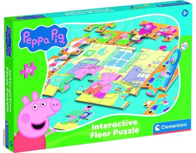 Clementoni Podlahové puzzle s interaktívnym perom Prasiatko Peppa