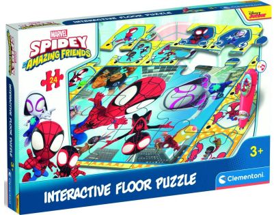 Clementoni Podlahové puzzle s interaktívnym perom Spidey