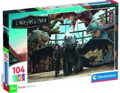 Clementoni puzzle 104 Ako vycvičiť draka 2