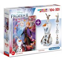 Clementoni Puzzle 3D Ľadové kráľovstvo Olaf 2