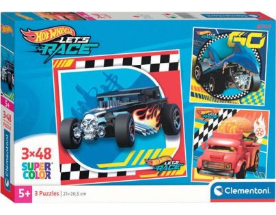Clementoni Puzzle 3 x 48 dielikov Square Hot Wheels