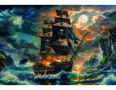 Clementoni puzzle 300 Piráti Strašidelných morí