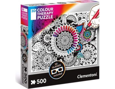 Clementoni 3D Puzzle Colour therapy Mandala 500 dielikov