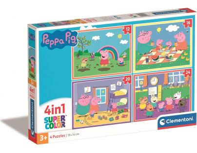 Clementoni Puzzle 4 v 1 Prasiatko Peppa