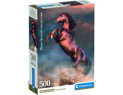 Clementoni puzzle 500 Divoký červený žrebec