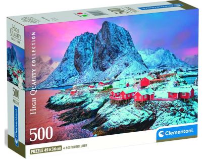 Clementoni puzzle 500 Hamnoy dediny