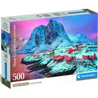 Clementoni puzzle 500 Hamnoy dediny