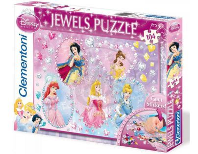 Clementoni Puzzle Disney Princezny s diamanty 104 dílků