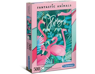 Clementoni Puzzle Fantastic Animals 500 dielikov plameniaky