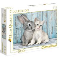 Clementoni Puzzle Mačka s králikom 500 dielov 2