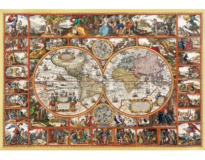 Clementoni 33C32551 - Puzzle 2000,Mapa