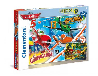 Clementoni Puzzle Supercolor 104 dílků, Letadla svítící