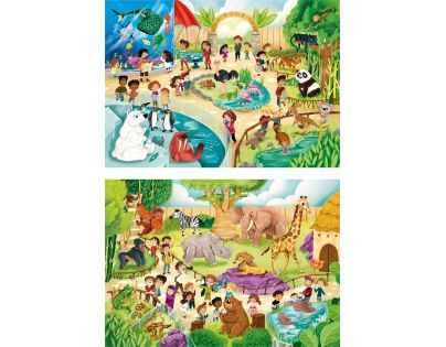 Clementoni Puzzle Supercolor ZOO 2 x 60 dielikov