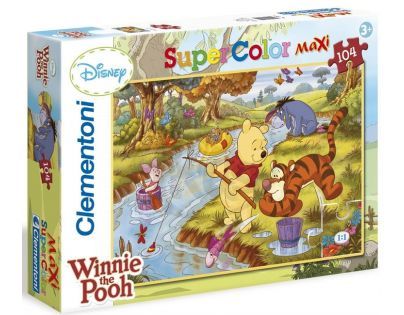 Clementoni 33C23594 - Puzzle Maxi 104, Medvídek Pú