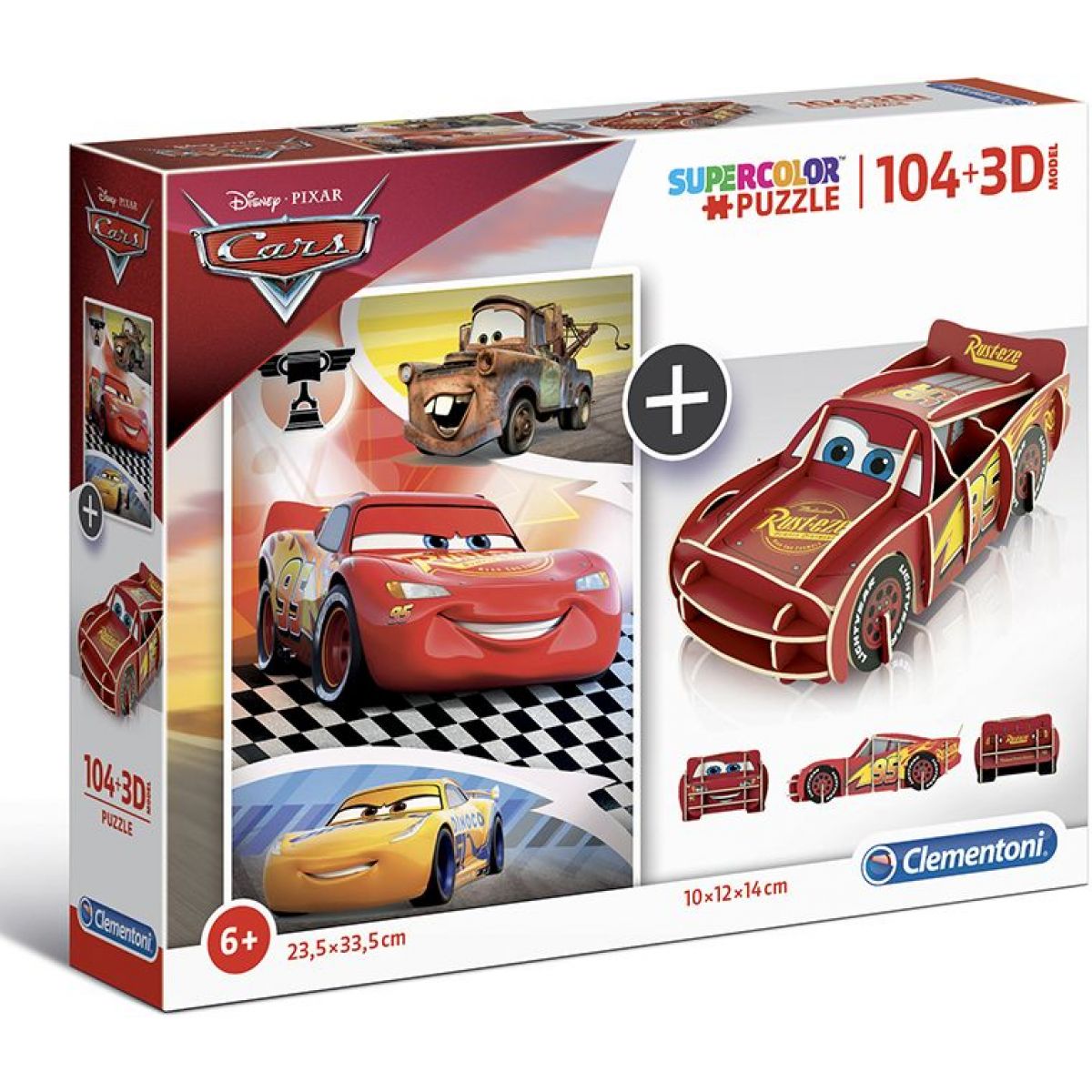 Clementoni Puzzle Supercolors 104 dielikov 3D model Cars