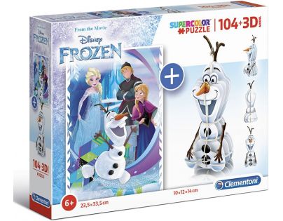 Clementoni Puzzle Supercolors 104 dielikov 3D model Frozen