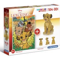 Clementoni Puzzle Supercolors 104 dílků 3D model Lion King Clementoni Puzzle Supercolors 104 dílků 3D model Lion King