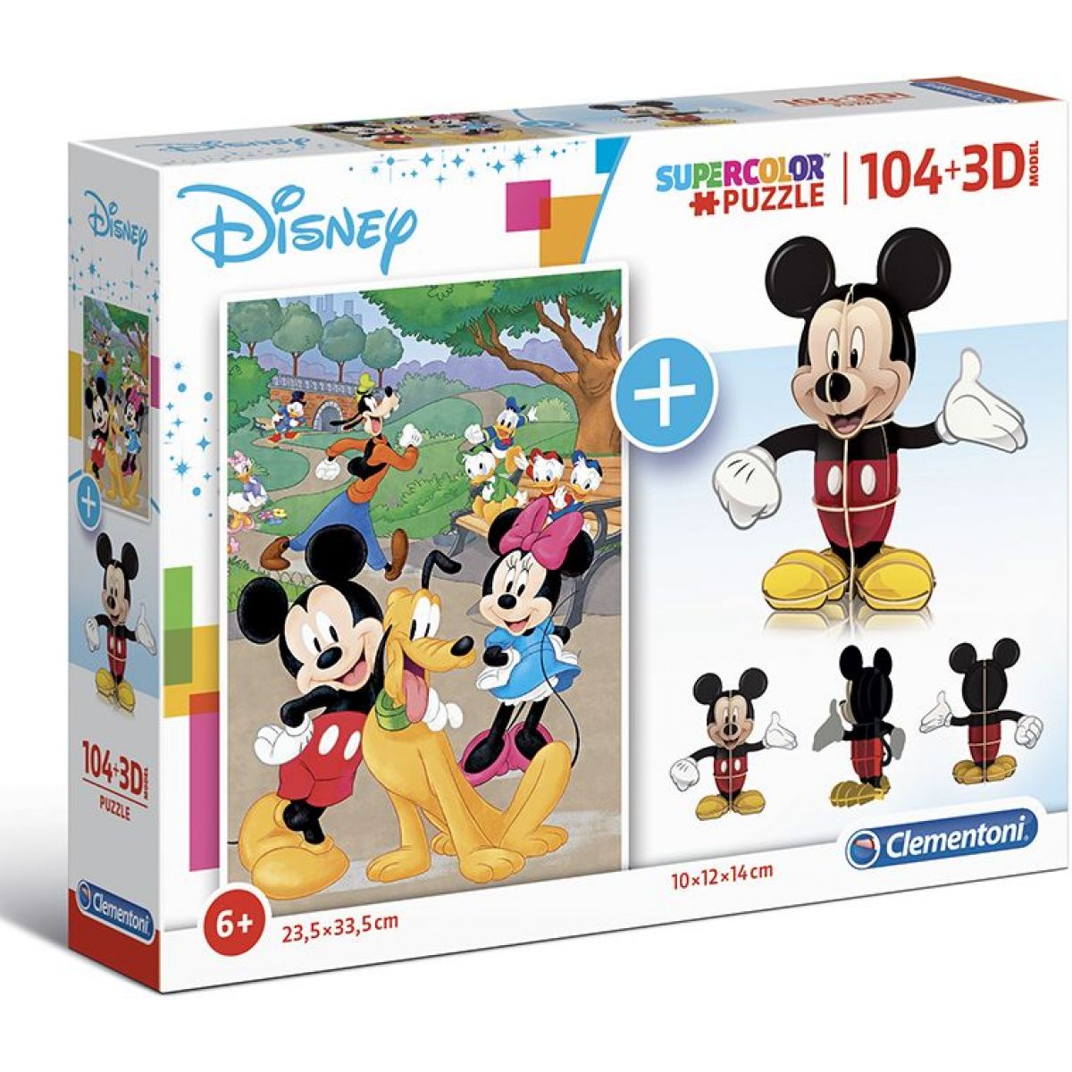 Clementoni Puzzle Supercolors 104 dielikov 3D model Mickey Mouse