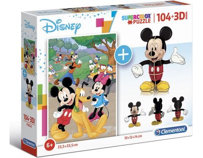 Clementoni 3D Puzzle Supercolors Mickey Mouse 104 dielikov