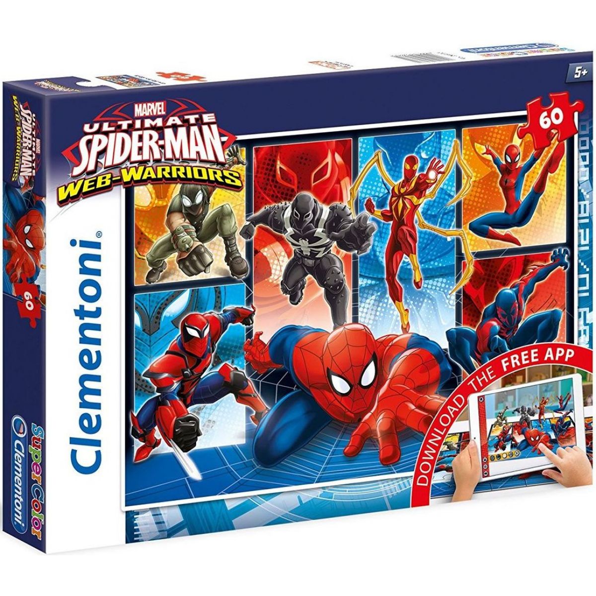 Clementoni Spider-man Puzzle Supercolor App 60 dielikov | 4KIDS.sk