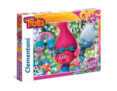 Clementoni Trollovia Supercolor Glitter 104 dielikov