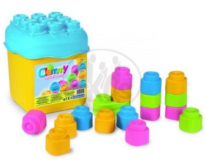 Clemmy 20 barevných kostek v kyblíku, pastelové barvy