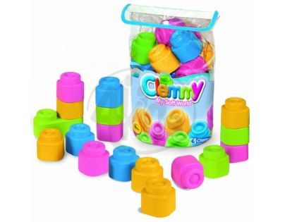 Clemmy 24 barevných kostiček v plastovém pytli
