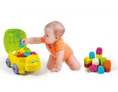 Clemmy baby Ťahacia korytnačka s 15 kockami