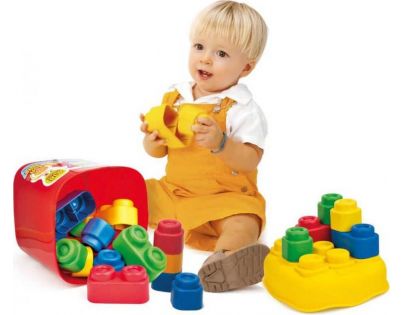 Clementoni Stavebnica Clemmy Baby Kocky vo vedierku žlté veko 20 dielikov