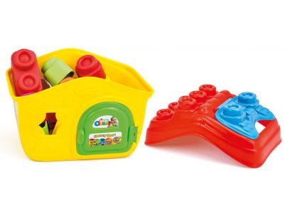 Clementoni Clemmy Baby prestrkovacie vedierko domček s 14 soft kockami