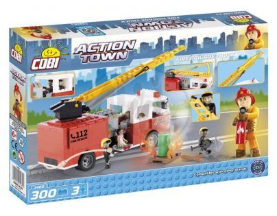Cobi Action Town 1465 Hasičské auto s výsuvným žebříkem