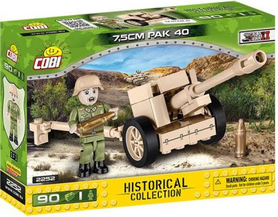 Cobi 2252 II. svetová vojna 7,5 cm PAK 40 DAK 90 dielikov